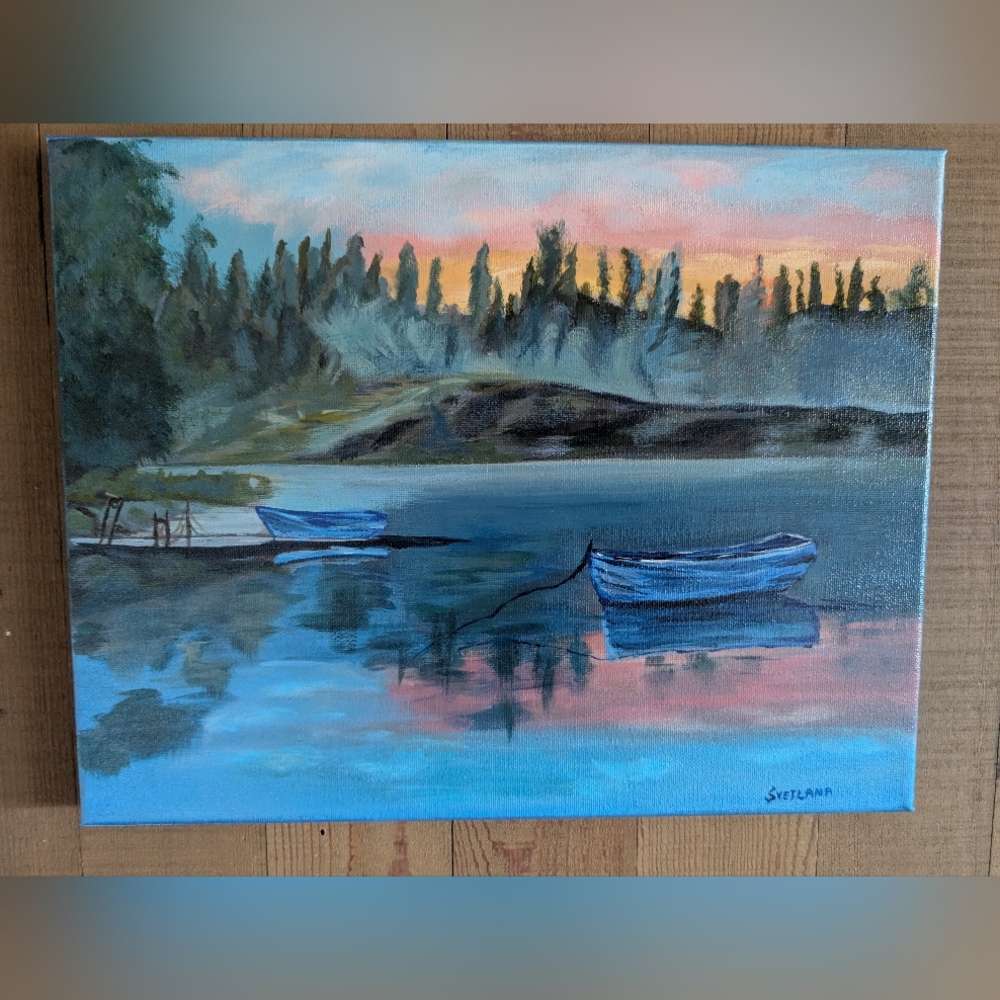 New Original Acrylic Painting "Solitude" — 14x11 Stretched Canvas